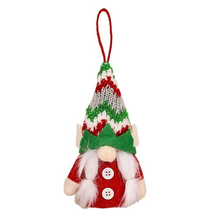 

IMSHIE Christmas Tree Ornaments Lighted Old Dwarf Ornaments Pendant Knitted Elf Decorations Faceless Old Gnomes Doll with Lamp Gifts for Kids Children expert