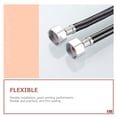thumbnail image 2 of 2Pcs Stainless Steel Braided Hose 1/2 Inch Flexible Hot Cold Water Inlet Hoses for Home, 2 of 9