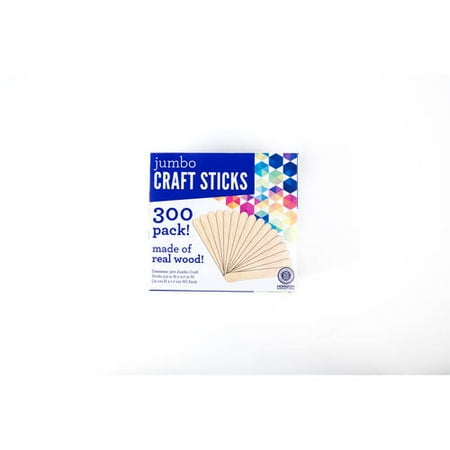 Kids Craft Jumbo Craft Sticks, 300pk