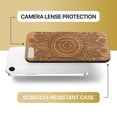 thumbnail image 6 of Case Yard Wooden Case Outside Soft TPU Silicone, Slim Fit Shockproof Wood Protective Phone Cover for Girls Boys Men and Women, Supports Wireless Charging Mandala Design case for iPhone-SE, 6 of 7