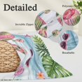 thumbnail image 3 of Summer Flamingo Body Pillow Cover 20 x 60 Inch Decorative Pillow Cover Tropical Plants Botanical Blue Ombre Wood Lumbar Pillowcase Seasonal Rectangle Cushion Case for Couch Sofa Bed Living Room, 3 of 9