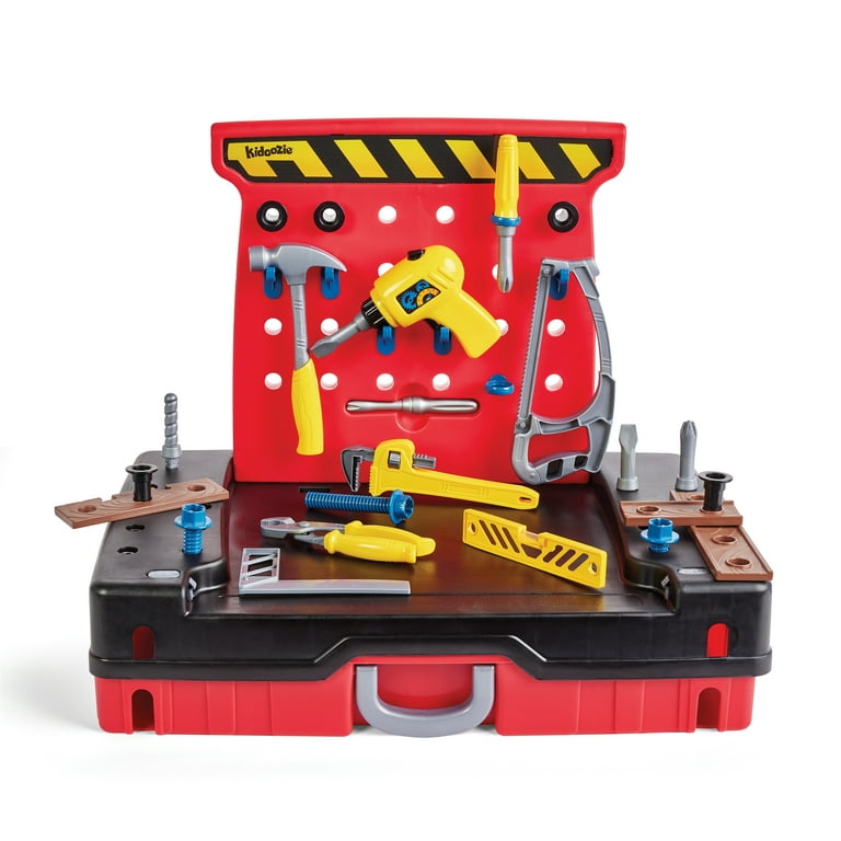 Kidoozie Just Imagine Pack 'N Go Workbench, Over 50 Pieces, Ages 3