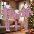 thumbnail image 4 of Guluxicc Christmas Pajamas for Family, Pjs Matching Outfit Sets for Men, Holiday Nightwear, Button Down Shirt with Pockets and Pants, Sleepwear Jammies, Pink, 4 of 7