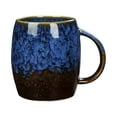thumbnail image 1 of Qeeadeea/Large Capacity Blue Ceramic Mug Porcelain Cup 450ml/16oz-Blue, 1 of 6