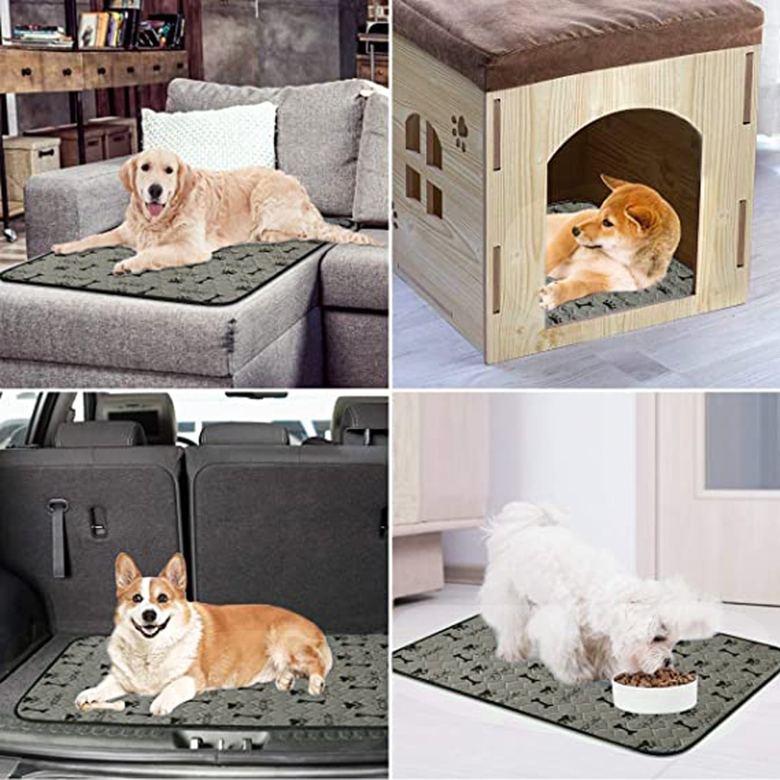 Washable and Absorbent Pet Pee Pad for Dogs, Reusable Puppy Training Mat, Quick Dry Urine Pad for Floors, Waterproof Printed Pet Mat for Indoor Use