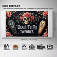 thumbnail image 5 of LUUFILx Skull Flower Banner Twenties Party Supplies Decorative Backdrop Gothic Background Birthday Celebration Events Halloween Decorations, 5 of 7