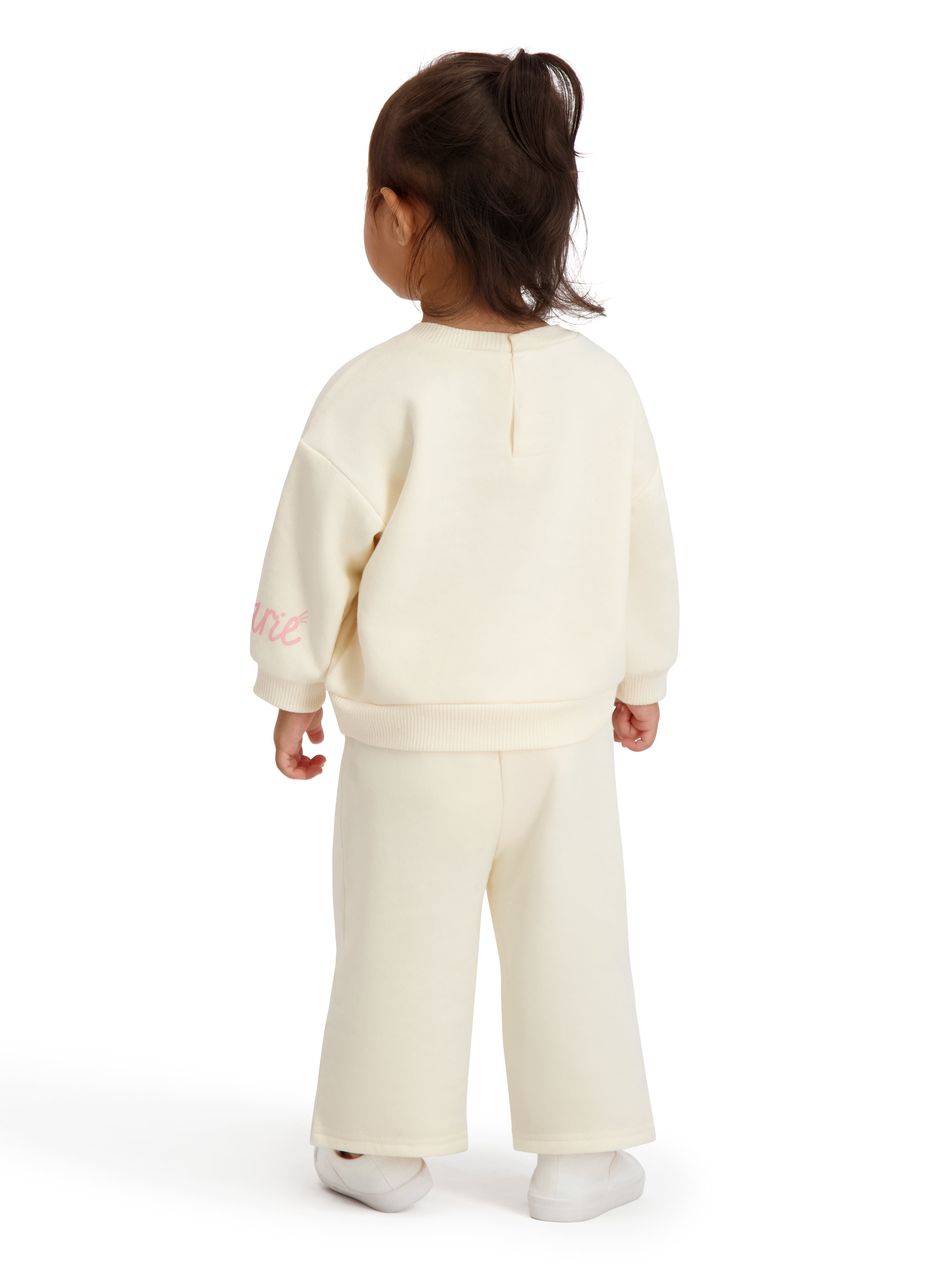 Marie The Cat Baby Girl 2 Piece Embroidered Sweat Set, Sizes 0-24 Months