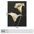 thumbnail image 4 of JEUXUS Durable and Long-lasting Black and White Tulip Flower Picture Flannel Blanket Throw White, 4 of 6