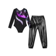 thumbnail image 4 of Doomiva Kids Girls Gymnastics Ballet Dance Leotard Bodysuit Unitard Jumpsuit with Jogger Pants Set Sport Tracksuit Night Horse 14, 4 of 7