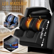 Xlluproid Zero Gravity Massage Chair,Recliner with Full Body Air Pressure, Heat Therapy,Foot Massage,Multiple Auto Modes - Perfect for Relaxation and Stress Relief,Black