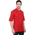 thumbnail image 3 of WARRIOR POINT men's chef coat half sleeve PolyCotton slim fit chef coat size-(S-6XL), 3 of 7
