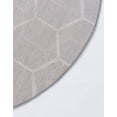 thumbnail image 5 of Unique Loom Matrix Trellis Collection Area Rug - Tile (7' Round Grey/Ivory), 5 of 9
