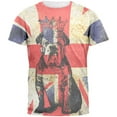 thumbnail image 1 of English British Bulldog Crown Grunge Flag Mens T Shirt, 1 of 2