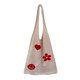 thumbnail image 4 of Bolsa de hombro de gran capacidad de punto de mano de flores huecas de malla (albaricoque) Ehuebsd Para Estrenar, 4 of 7