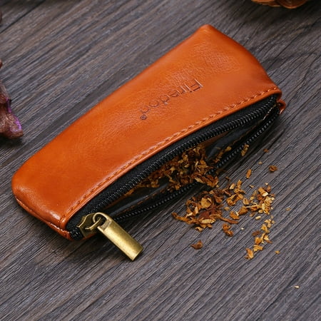 Tobacco Pouch for Smoking Pipe Rolling Cigarette Leather Case Bag Tobacco Holder with Lining to Preserve
