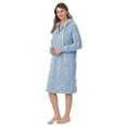 thumbnail image 3 of Women's Cuddl Duds Plush Hooded Midi Lounger Color: Powder Blue Size: SMALL, 3 of 4