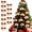 red, variant on Lilgiuy Mini Ribbon Christmas Bow 2.2 Inch Blue Bows for Christmas Tree Hanging Decorations Gift Wrapping Wreaths Crafts Outdoor Indoor Home Decor Wedding, Pack of 12