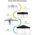thumbnail image 2 of Kojooin Pop-Up Canopy with Adjustable Height & Reinforced Support – Waterproof Outdoor Tent for Backyard Party, Portable Gazebo Shelter for Patio, Garden, Deck, and Beach, 2 of 7