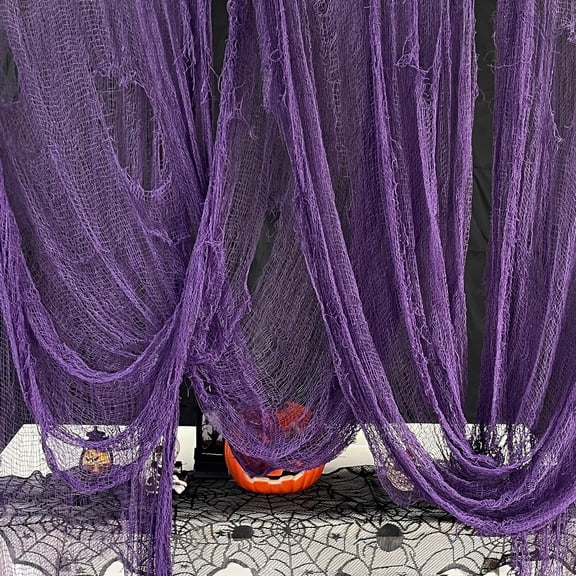 EBaokuup 316 x 80 Inch Purple Halloween Creepy Cloth, Spooky Gauze Decoration for Haunted House