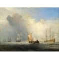 thumbnail image 3 of Joseph Mallord William Turner 18x14 Black Modern Framed Museum Art Print Titled - Rotterdam Ferry-Boat (1833), 3 of 5