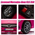 thumbnail image 3 of 12V Ride on Car Toys, Licensed Mercedes Ride on Car with Remote Control, Powered Kids Electric Vehicle Car with 4 Wheels, Ride on Toys for Kids Toddlers Ages 3-5, Bluetooth, LED Lights, Pink, 3 of 8