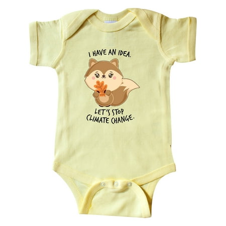 

Inktastic I Have an Idea Let s Stop Climate Change with Cute Squirrel Gift Baby Boy or Baby Girl Bodysuit
