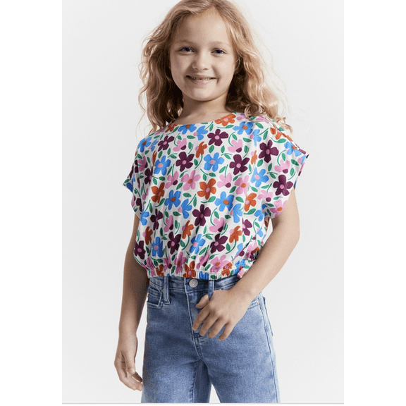 Epic Threads Girls Side-Tie Top - Floral