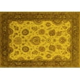 thumbnail image 1 of Ahgly Company Machine Washable Indoor Rectangle Oriental Yellow Traditional Area Rugs, 4' x 6', 1 of 4