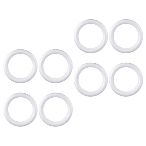 UNOMOR 8Pcs Blank Foams Circle Foam White for Crafting and Decoration