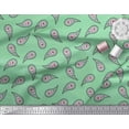 thumbnail image 2 of Soimoi Green Cotton Duck Fabric Floral & Paisley Print Fabric by the Yard 42 Inch Wide, 2 of 3