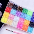 thumbnail image 6 of 24 Color Jelly Resin Rhinestones for Crafting Bedazzling 19200Pcs 3mm Multicolor Flatback Stones Colorful AB Gems for Crafts Nail Art Clothes Eyes Makeup Tumblers Bottles DIY Crafts, 6 of 8