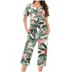 thumbnail image 1 of Blusas de Manga Corta para las Mujeres Casual Cuello Redondo, Pantalones de Moda Traje de Pijamas para Uso Diario Y Casero, 1 of 6