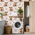 thumbnail image 4 of Farmhouse Peel and Stick Wallpaper 17.7in x 9.8ft Cute Highland Calf Pink Cherry Blossoms Soft Contact Paper Vinyl Waterproof Self Adhesive Wall Paper for Bedroom Shelf Cabinet Renter Friendly, 4 of 8