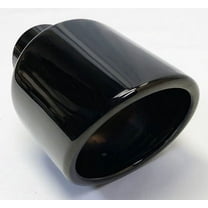Exhaust Tip 2.50 Inlet 4.50 X 7.75 WRAM-45075-250-BC-SS Black Chrome 304 Stainless Slant Wesdon Exhaust Tip