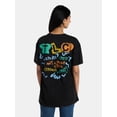 thumbnail image 3 of TLC Women's Front Back Graphic Band Tee with Short Sleeves, Sizes XXS-XXL, 3 of 5