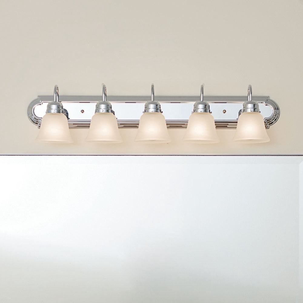 5339CHS Kichler Lighting 5 Light Bath Vanity Approved for Damp Locations - with Traditional inspirations - 8 inches tall by 36 inches wide-Chrome