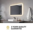 thumbnail image 4 of Anzzi Ba-Lmdfx014al 40" W X 28" H Transitional Rectangular Frameless Bathroom Wall Mirror, 4 of 9