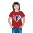 thumbnail image 6 of ZACPNCV Girls 4th of July Shirt Flag T-Shirts for Kids Toddler Patriotic Tee Tops Girls Independence Day Gifts Red 7-8 Years, 6 of 9