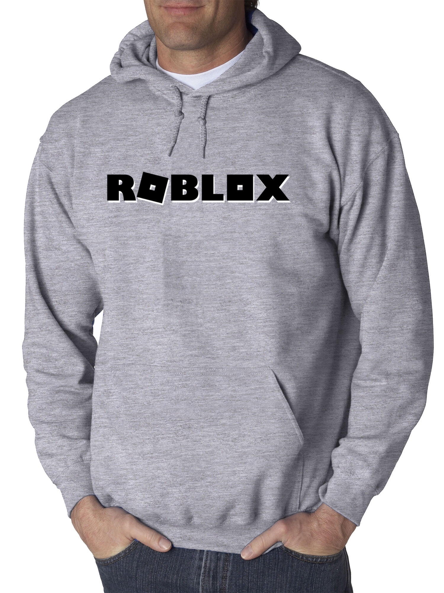 New Way 1168 Adult Hoodie Roblox Block Logo Game Accent Sweatshirt 2xl Heather Grey Walmart Com Walmart Com - roblox nintendo switch hoodie