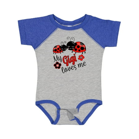 

Inktastic My Gigi Loves Me with Cute Ladybugs Gift Baby Boy or Baby Girl Bodysuit