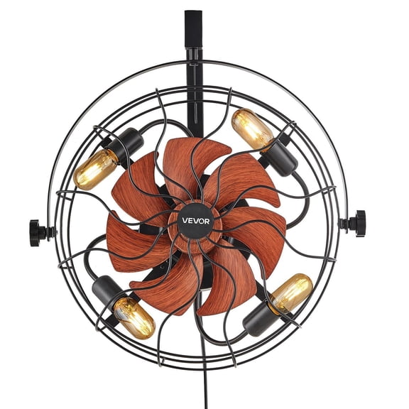 Hunter 21 Inch Wall Fan with Light Kit and Remote Control, 6 Quiet Speeds, E26 Light Socket (Bulb Not Included)