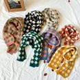 thumbnail image 4 of Bangcool Kids Knitted Scarf Plaid All Match Classic Warmer Scarf Toddler Winter Scarf, 4 of 10