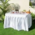 thumbnail image 3 of Gymax 4FT Folding Ice Bin Table Outdoor Ice Cooler Table w/ Matching Skirt Party BBQ, 3 of 10