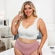 thumbnail image 5 of HongQid 2PCS No Underwire Bra for Women Seamless Plus Sized Bralettes Everyday Basic Sleeping Wireless Bras, 5 of 9