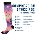 thumbnail image 2 of FORMRS Womens Knee High Socks Casual Long Thick Travel Daily Wear, 1 Pair, Pixel Floating Hearts, 2 of 6