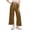 Coffee #15, variant on KDDYLITQ Track Pants Women Cropped Elastic Waist Wide Leg Striped Trousers Outdoor Hiking Workout Casual Joggers Pants with Pockets Black XL