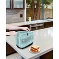 thumbnail image 3 of Teal Summer Coastal Toaster Cover 2 Slice, Small Kitchen Appliance Covers, Modern Ocean Waves Starfish Shell Toaster Oven Cover with Loop, Bread Machine Cover Polyester Dust Cover Protection, 3 of 4