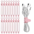 thumbnail image 1 of Organizador de cables de silicona Nearockle, 16 unidades, color rosa, 1 of 6