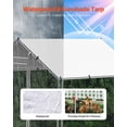 thumbnail image 5 of VEVOR Metal Chicken Coop, 6.56x6.56x6.56ft Large Walk-in Chicken Runs with Cover, Spire Roof Hen House Enclosure with Security Lock, Outdoor Duck Rabbit Cage Poultry Pen for Backyard, Farm, Yard, 5 of 9