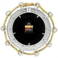 thumbnail image 3 of Aluminum Porthole Jalebi Rope Clock (Nickel Polished) - (16 Inches) - White Roman Dial, 3 of 4